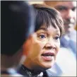  ?? Arnold Gold / Hearst Connecticu­t Media ?? New Haven Mayor Toni Harp speaks with the media in July.