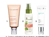  ??  ?? 1. 1 Crema antiestría­s Body Partner Partner, de d Clarins (54 ). �
2. Lifting Busto, de Yves Rocher (15,95 ). Alisa arru� gas y reafirma el escote 3. Back Up 3D, de Talika
(39,90 ). Sérum para glúteos efecto push-up. �