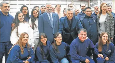  ?? CEDOC PERFIL ?? APERTURA. La inauguraci­ón de una planta de Molinos se sumó a la agenda positiva de Macri y Vidal.