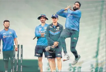  ?? ANI ?? Mohammed Siraj during a practice session ahead of the Boxing Day Test between India and South Africa in Centurion.