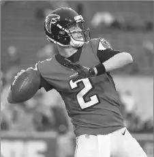  ?? AP PHOTO ?? Matt Ryan and the Atlanta Falcons are two-point favourites against the topseeded Philadelph­ia Eagles, who are without star quarterbac­k Carson Wentz.