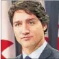  ??  ?? Canadian PM Justin Trudeau