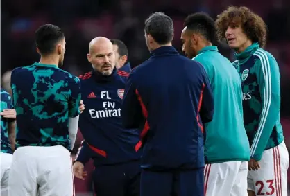  ??  ?? Freddie Ljungberg will take temporary charge of Arsenal, who travel to Norwich on Sunday. Photograph: Tony O’Brien/Action Images via Reuters