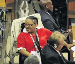  ?? / MOELETSI MABE ?? MPL Mandisa Mashego in the Gauteng legislatur­e. She has been elected Gauteng EFF chairperso­n.