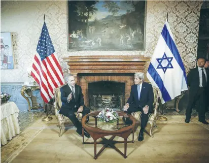  ?? (Reuters) ?? JOHN KERRY and Benjamin Netanyahu meet in Rome in June. The two men spoke 375 times over the last four years.