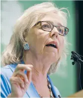  ?? - La Presse canadienne ?? La chef du Parti vert, Elizabeth May.