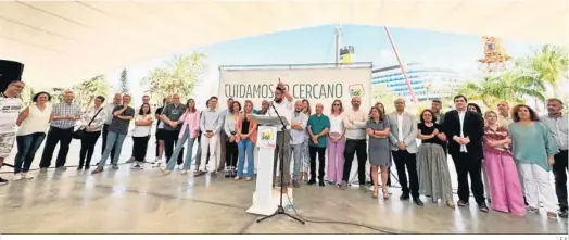  ?? E.P. ?? Candidatos y alcaldes de IU, el pasado fin de semana en Cádiz.