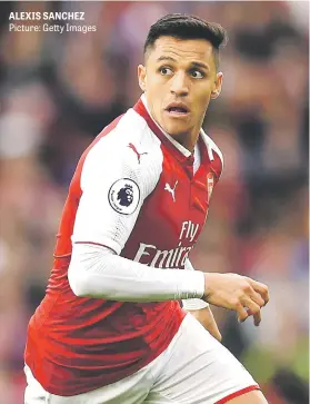  ?? Picture: Gett y Images ?? ALEXIS SANCHEZ