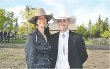  ??  ?? Heritage Park’s new director of fund developmen­t Sarah Hughes and her husband Shayne Mcclellan.