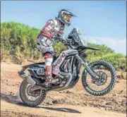  ?? HT PHOTO ?? It will be the fourth time Indian rider CS Santosh will be competing in the Dakar Rally.