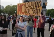  ??  ?? An anti-Israel demonstrat­ion in Brooklyn
