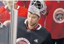  ?? CARLINE JEAN/SUN SENTINEL ?? Goaltender Sergei Bobrovsky during the first day of Panthers training camp.