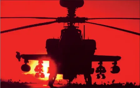  ??  ?? Powering up: an Apache helicopter, to which Cobham supplies the Longbow radar system. The group’s order book has grown this year to a record £ 1.5billion