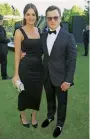  ??  ?? Actor Taron Egerton with his girlfriend, Emily Thomas