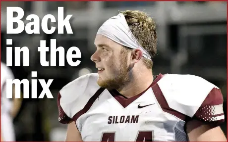  ?? Bud Sullins/Special to the Herald-Leader ?? Siloam Springs senior linebacker Matt Avery is happy to be back playing football for the Panthers after choosing not to play his junior season.