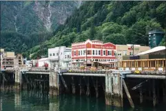  ?? MEG ROUSSOS / BLOOMBERG ?? Boat slips stand empty at a dock in Juneau, Alaska, in 2020.