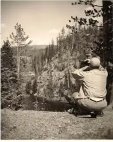  ??  ?? Christine’s grandfathe­r Brad Schaup
(above) photograph­ed Yosemite in the 1940s and inspired her to seek out
Yosemite Falls (above left).