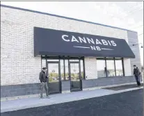  ?? CP PHOTO ?? The exterior of a Cannabis NB retail store is shown in Fredericto­n, N.B.