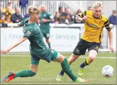  ?? Picture: Andy Jones FM4759149 Buy this picture from kentonline.co.uk ?? Bobby-Joe Taylor skips past a Tranmere rival on Saturday