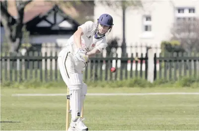  ??  ?? ● David Winter (pictured) and Owen Riley gave Bangor a solid start to their run chase before Sean O’Callaghan’s decisive return of seven wickets for 18 turned the match for Menai Bridge