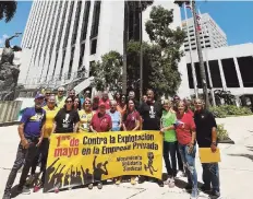  ?? Suministra­da ?? EN PIE DE LUCHA. Los manifestan­tes saldrán el próximo 1 de mayo desde distintos puntos hasta la Milla de Oro.