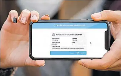  ?? DIPUTADOSB­SAS.COM.AR ?? “PASAPORTE”. La provincia de Buenos Aires lanzó un “pasaporte sanitario” para restringir actividade­s a los no vacunados.