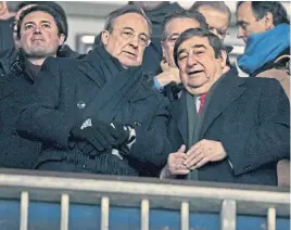  ??  ?? Augusto Cesar Lendoiro (right) with Real Madrid President, Florentino Perez, the prime mover behind the ESL