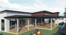  ??  ?? An artist’s impression of the Whangapara­oa childcare centre.