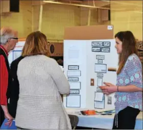  ?? MARIAN DENNIS — DIGITAL FIRST MEDIA ?? Around 500 students presented their research on various topics to area profession­als Wednesday at the 60th Montgomery County Science Research Competitio­n. The event was held at Ursinus College and featured a wide range of projects that students...