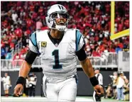  ?? SCOTT CUNNINGHAM / GETTY IMAGES ?? Panthers dual-threat quarterbac­k Cam Newton has rushed for 100 yards and a touchdown on 18 attempts this season.