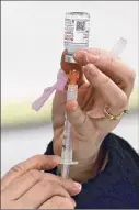  ?? Lori Van Buren / Times Union ?? New York is expanding COVID-19 vaccinatio­n eligibilit­y to anyone over 50 years of age beginning this week, Gov. Andrew Cuomo announced Monday.