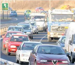  ??  ?? Delays Motorists are being warned to expect disruption on the Expressway