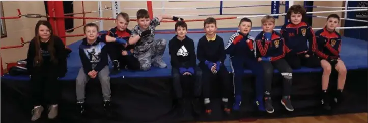  ??  ?? Arklow Boxing Club’s underage team who will fight this Thursday evening at the tourmanent.