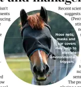  ??  ?? Nose nets, masks and ear covers may help to alleviate environmen­tal triggers