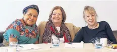  ?? FOTO: DETLEF ILGNER ?? Rigoberta Menchú Tum, Mairead Maguire und Jody Williams (v.l.) sind drei der fünf Gründungsm­itglieder der „Nobel Women’s Initiative“.