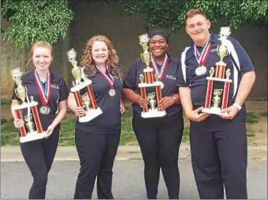  ?? SUBMITTED ?? Senior culinary team advancing to national competitio­n, from left, Cheyenne Thacker, Julia Spondike, Armonni Nixon and Jack Wagner.