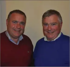  ??  ?? Eamonn and Billy Mernagh whose grandfathe­r, Willie Mernagh, was the captain of the team.