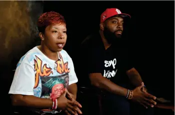  ?? (Photo by Susan Walsh, AP) ?? In this Sept. 27, 2014, file photo, the parents of Michael Brown, Lezley McSpadden, left, and Michael Brown Sr., sit for an interview with The Associated Press in Washington. The city attorney in Ferguson, Missouri, said Friday, June 23, 2017, that the...