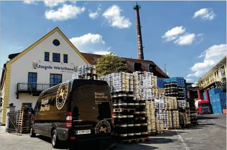  ?? KARA DRISCOLL / STAFF ?? Riegele Brewery, located in Augsburg, Germany, brews beers like the Commerzien­rat Riegele Privat, the Augsburger Herren Pils, the Alte Weisse and the Hefe Weisse. The brewery also has vintage and special edition beers.