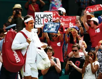  ?? EPA ?? Federer tritt beim Masters-1000-Turnier in Montreal erstmals seit seinem Wimbledon-Triumph wieder an.