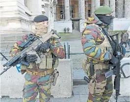  ?? AFP ?? Vigilancia. Un fuerte sistema de seguridad, ayer, en Bruselas.