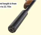  ??  ?? Barrel length is from 14in to 22.75in