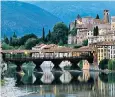  ??  ?? The timber bridge was built by Andrea Palladio in Bassano del Grappa in 1569