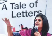  ?? Ahmed Ramzan/Gulf News ?? Nandita Das talking on ‘Discoverin­g Manto’ at the 37th edition of the Sharjah Internatio­nal Book Fair yesterday.