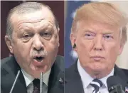  ?? AFP ?? Turkish President Recep Tayyip Erdogan and his counterpar­t US President Donald Trump are pictured speaking to the media.