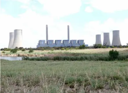  ?? Photo courtesy of ESKOM ?? Lethabo Power Station, a coal-fired power station owned by state power utility ESKOM near Sasolburg, South Africa.