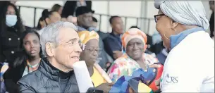  ?? EFE ?? El sacerdote jesuita Francisco De Roux, durante un acto con víctimas del conflicto en Bogotá (Colombia).