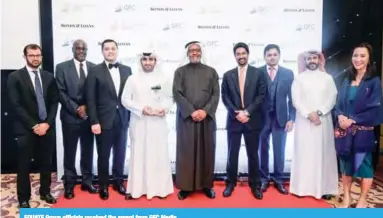  ??  ?? EQUATE Group officials received the award from GFC Media.