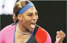  ??  ?? Serena Williams...in tough semi final duel with Naomi Osaka at the Australian Open