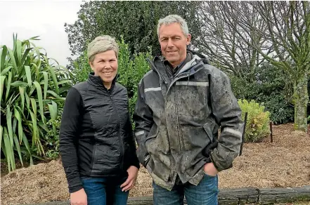  ??  ?? Mid Canterbury dairy farmers Grant and Jan Early are participat­ing in a six-year research project to reach their on-farm nitrogen loss targets, while still remaining profitable.